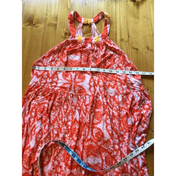 Free People MiMi Tunic Top NWT Lavender Combo Size S Flowy Cut Out Back Halter - Picture 9 of 10